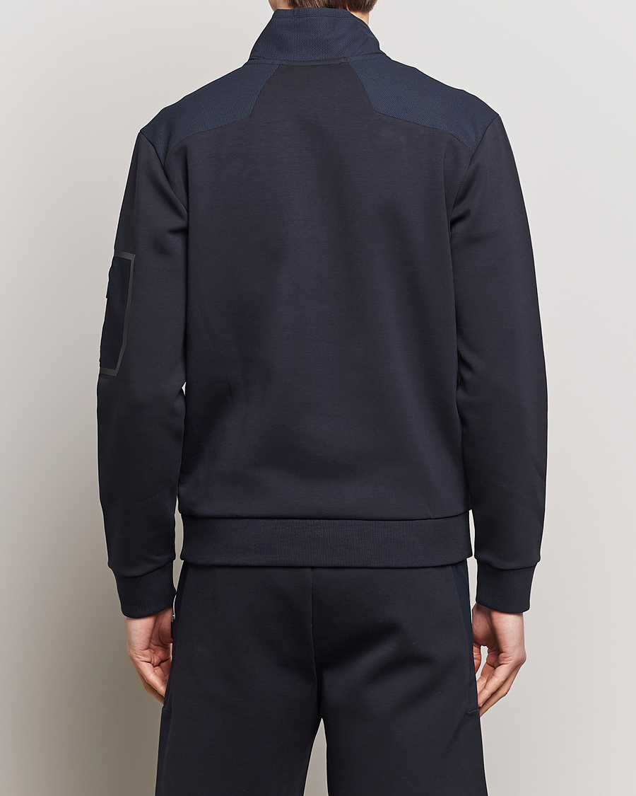 Men | Sweaters & Knitwear | BOSS GREEN | Half Zip Sweatshirt Dark Blue