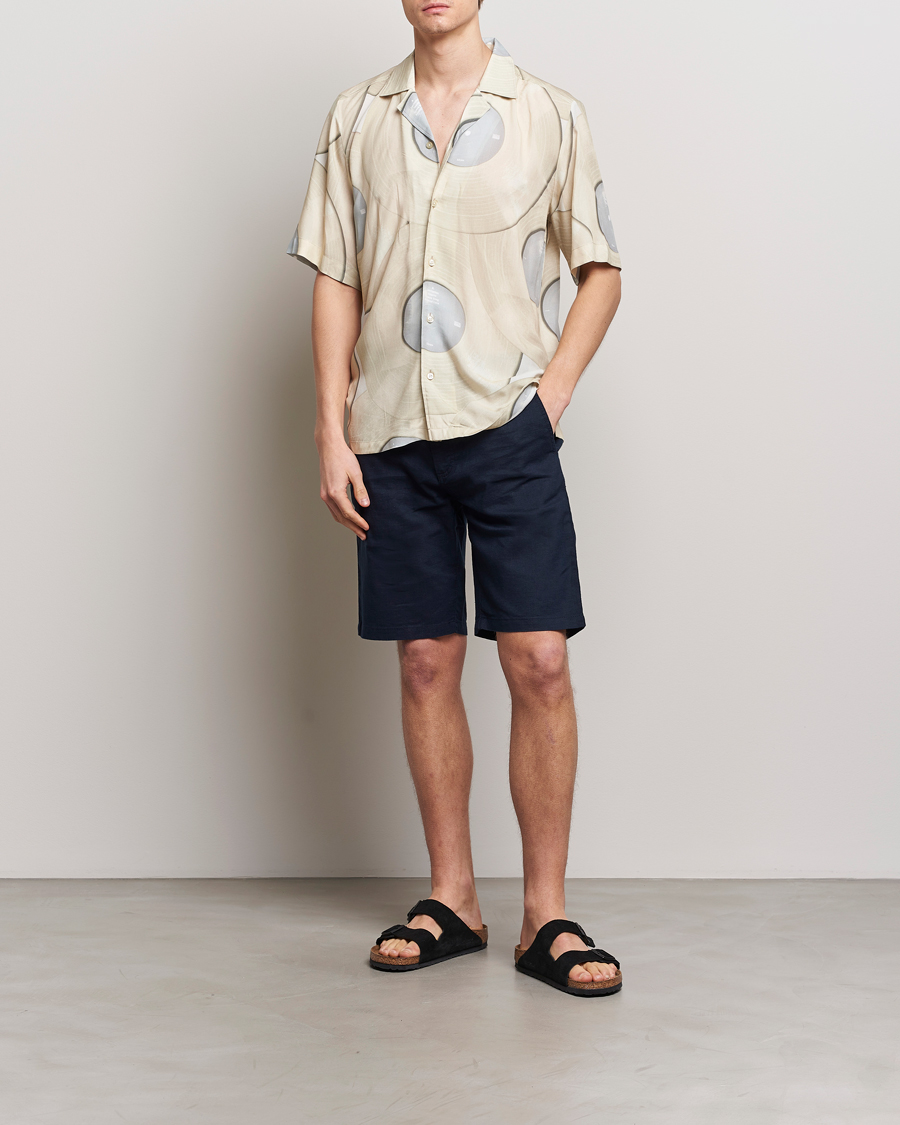 Men | Shorts | BOSS ORANGE | Tapered Chino Drawstring Shorts Dark Blue
