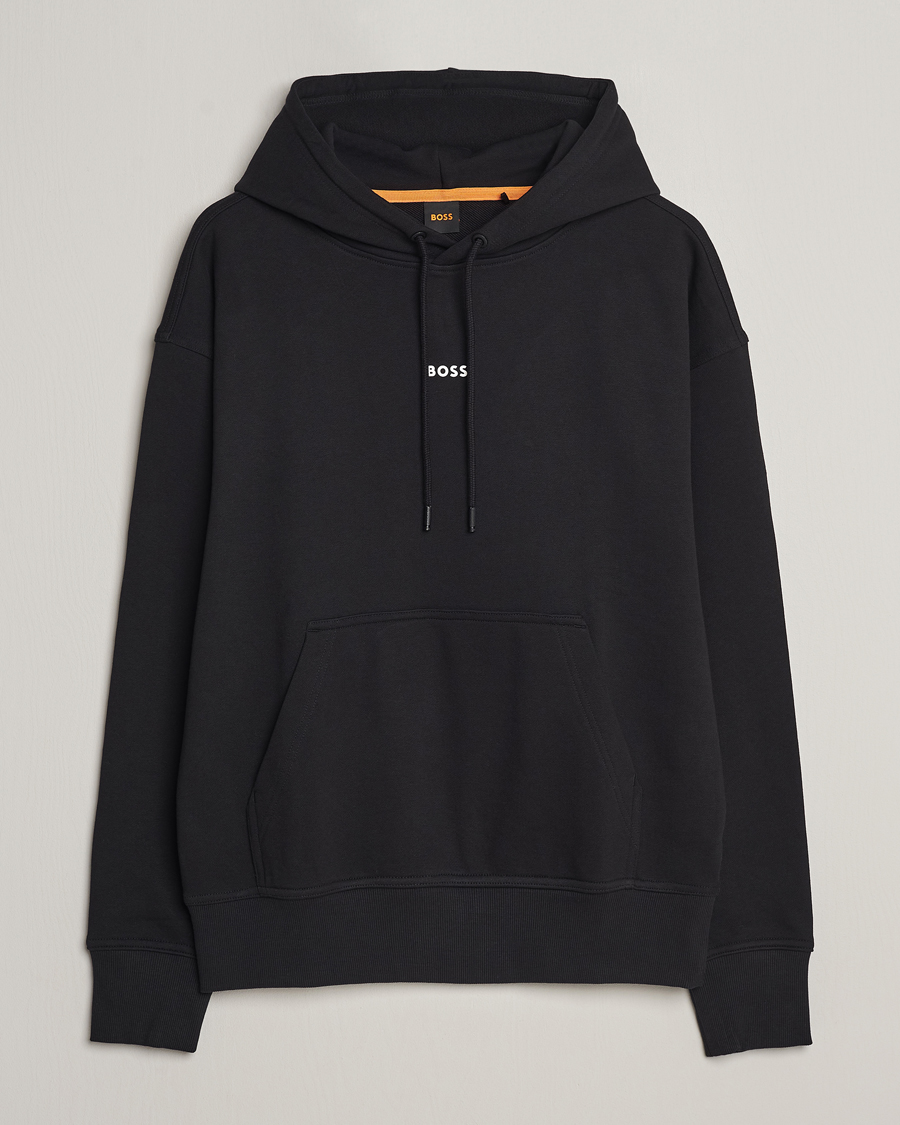 Men | Sweaters & Knitwear | BOSS ORANGE | WeSmall Logo Hoodie Black