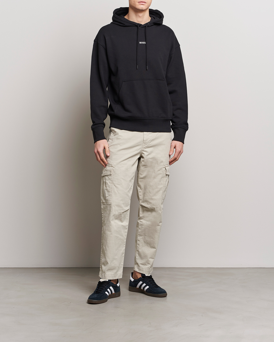 Men | Sweaters & Knitwear | BOSS ORANGE | WeSmall Logo Hoodie Black