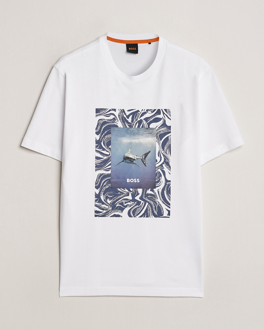 Men | T-Shirts | BOSS ORANGE | Tucan Printed Crew Neck T-Shirt Natural