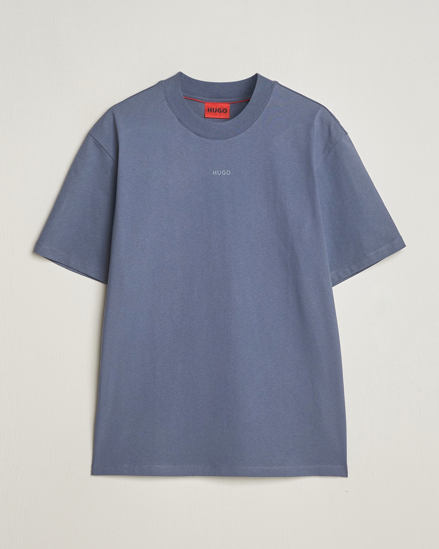 Men | T-Shirts | HUGO | Dapolino Crew Neck T-Shirt Open Blue