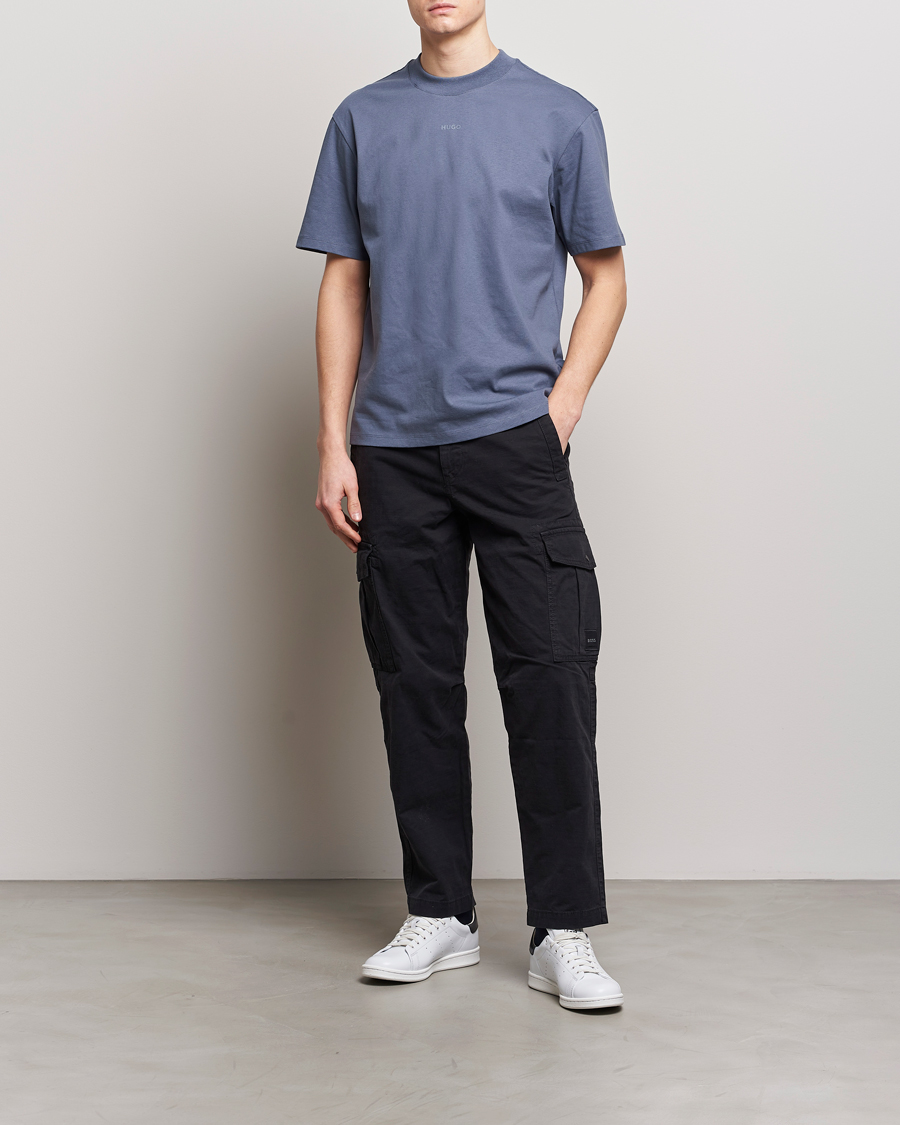 Men | T-Shirts | HUGO | Dapolino Crew Neck T-Shirt Open Blue