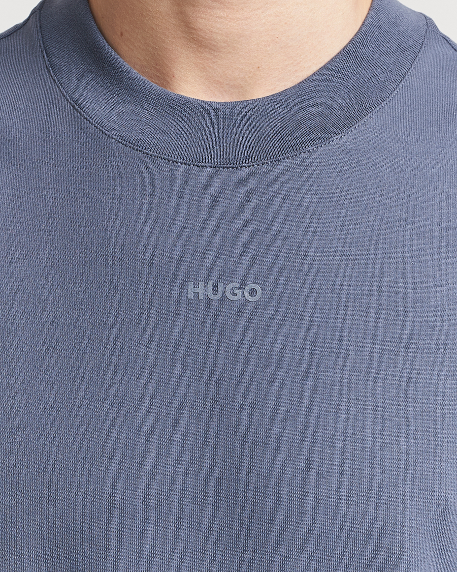 Men | T-Shirts | HUGO | Dapolino Crew Neck T-Shirt Open Blue