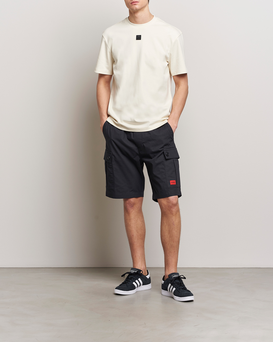 Men | Shorts | HUGO | Garlio Cotton Cargo Shorts Black