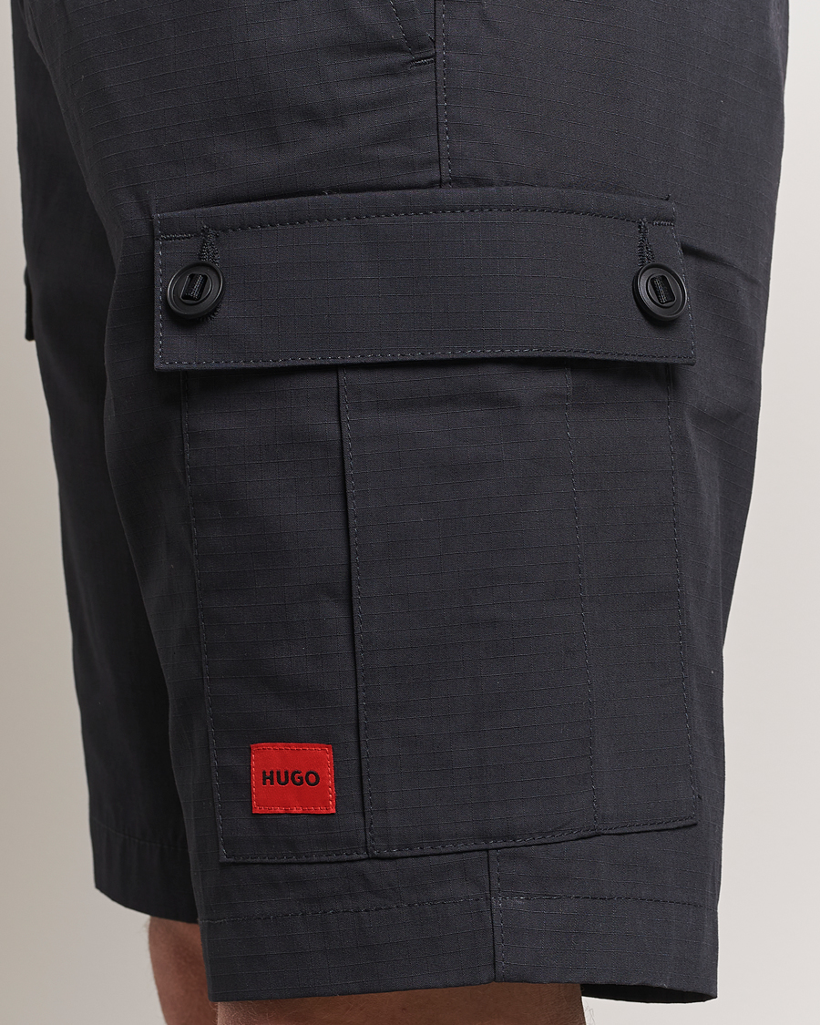 Men | Shorts | HUGO | Garlio Cotton Cargo Shorts Black