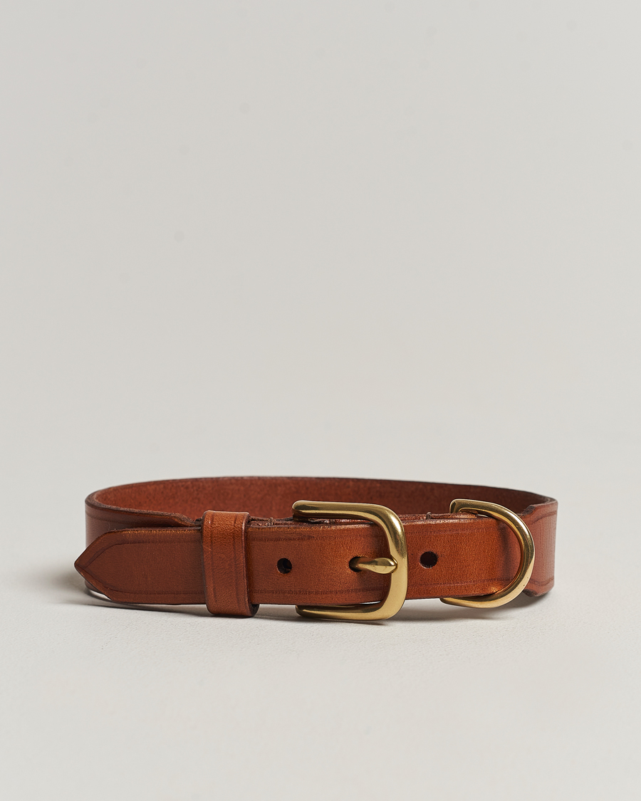 Men | Dog Accessories | Tärnsjö Garveri | Leather Dog Collar Light Brown