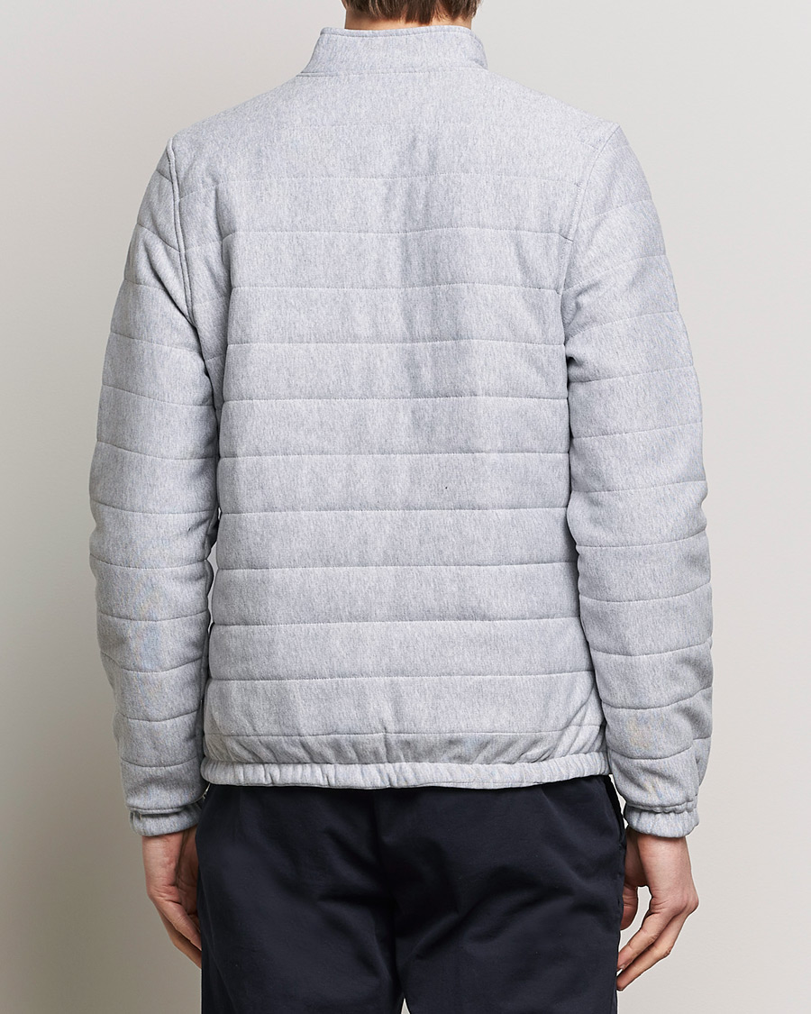 Men | Sweaters & Knitwear | Stenströms | Cotton Collage Zip Jacket Grey