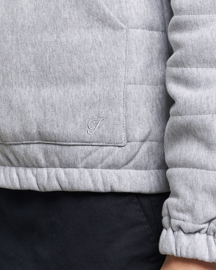 Men | Sweaters & Knitwear | Stenströms | Cotton Collage Zip Jacket Grey