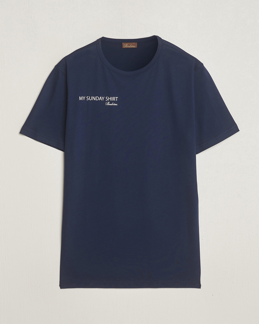 Men | T-Shirts | Stenströms | Sunday T-shirt Navy