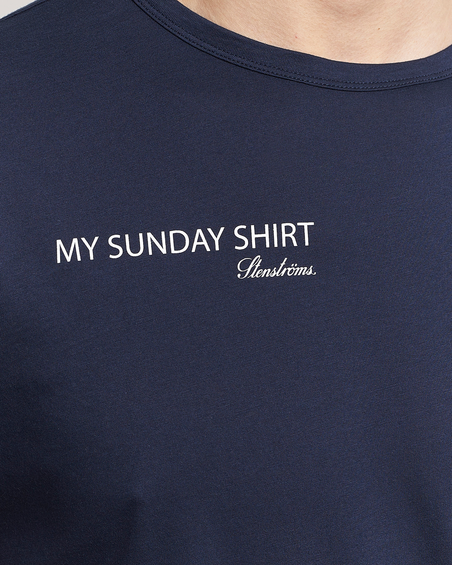 Men | T-Shirts | Stenströms | Sunday T-shirt Navy