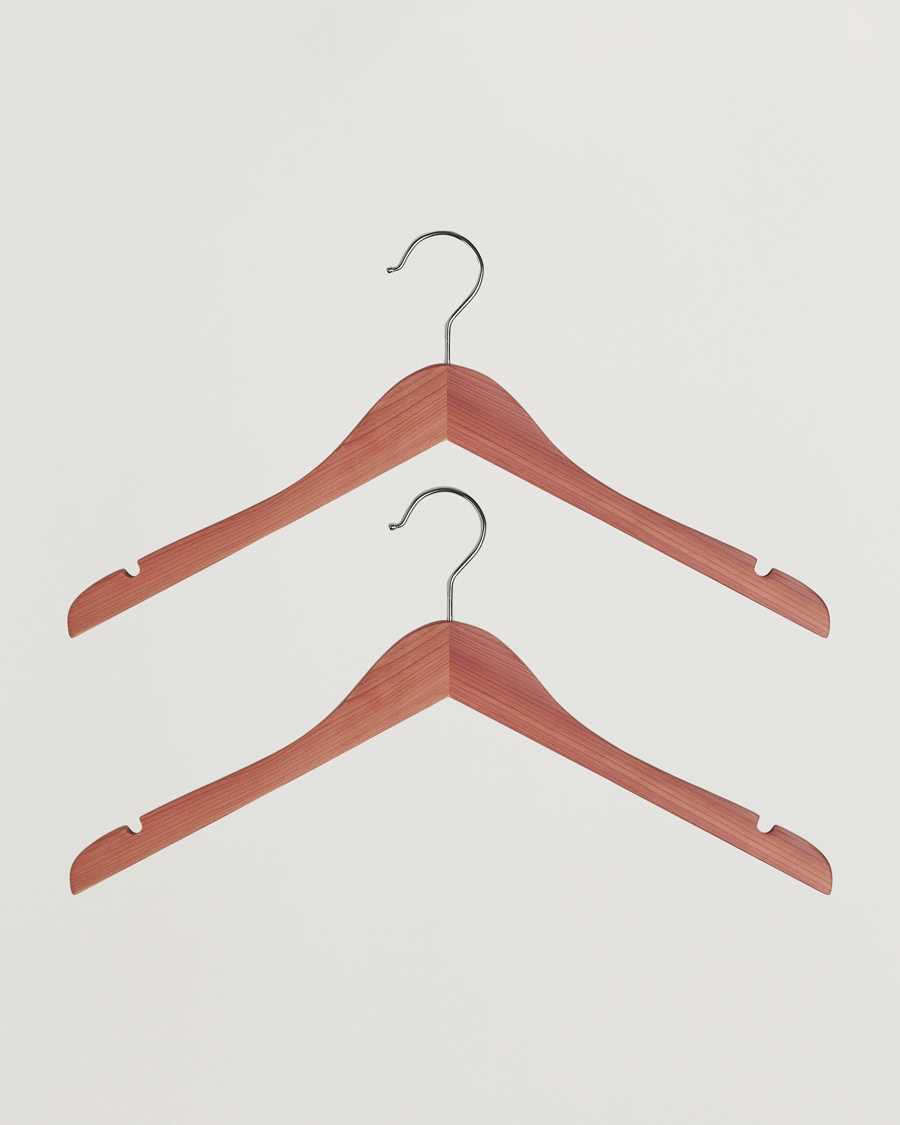 Men | Garment Care | Care with Carl | 2-Pack Cedar Wood Shirt Hangers