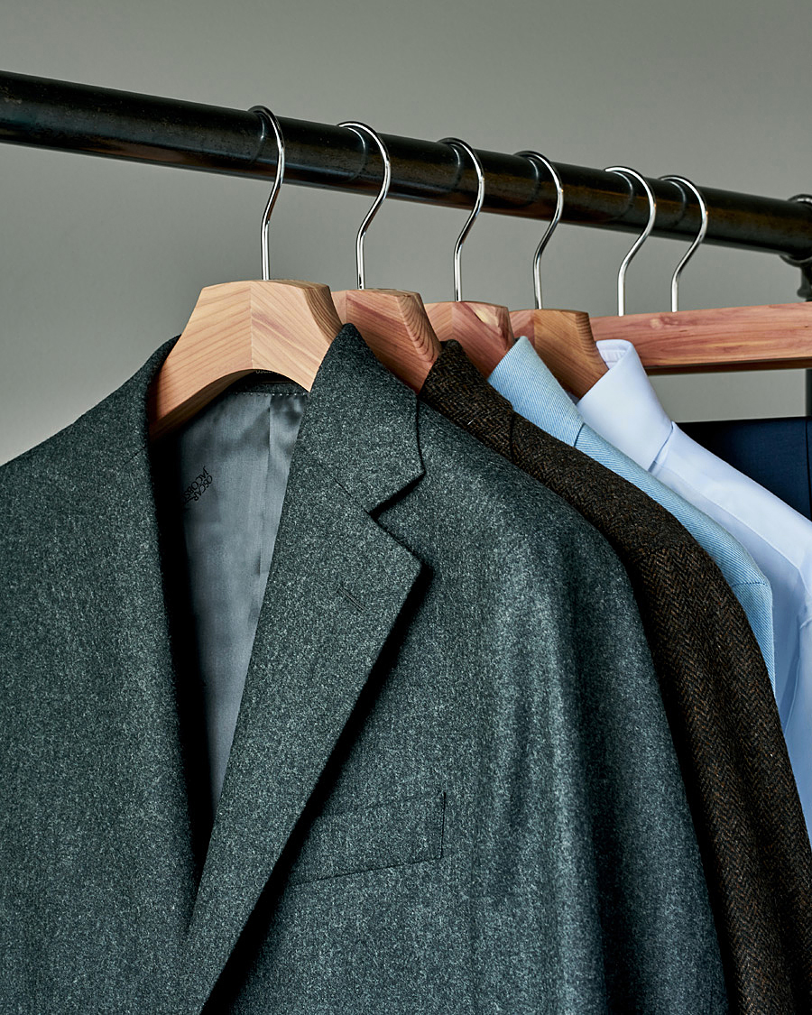 Men | Garment Care | Care with Carl | 2-Pack Cedar Wood Shirt Hangers