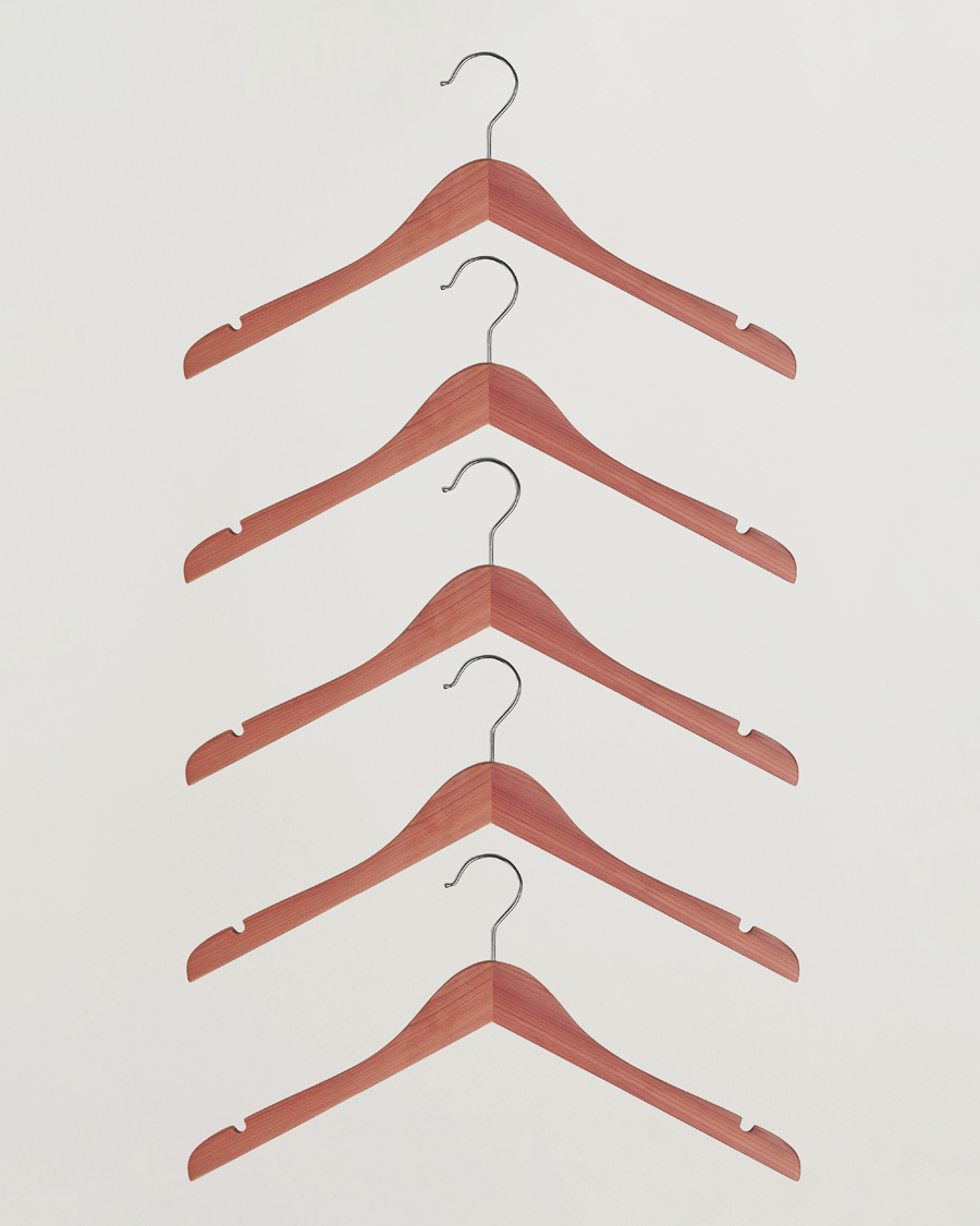 Men | Garment Care | Care with Carl | 5-Pack Cedar Wood Shirt Hangers