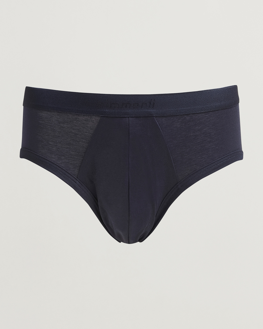 Men | Underwear & Socks | Zimmerli of Switzerland | Sea Island Cotton Briefs Navy
