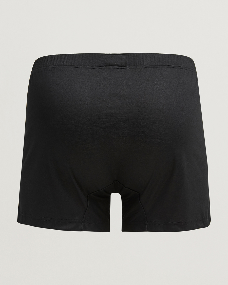 Men | Underwear & Socks | Zimmerli of Switzerland | Sea island Cotton Boxer Shorts Black