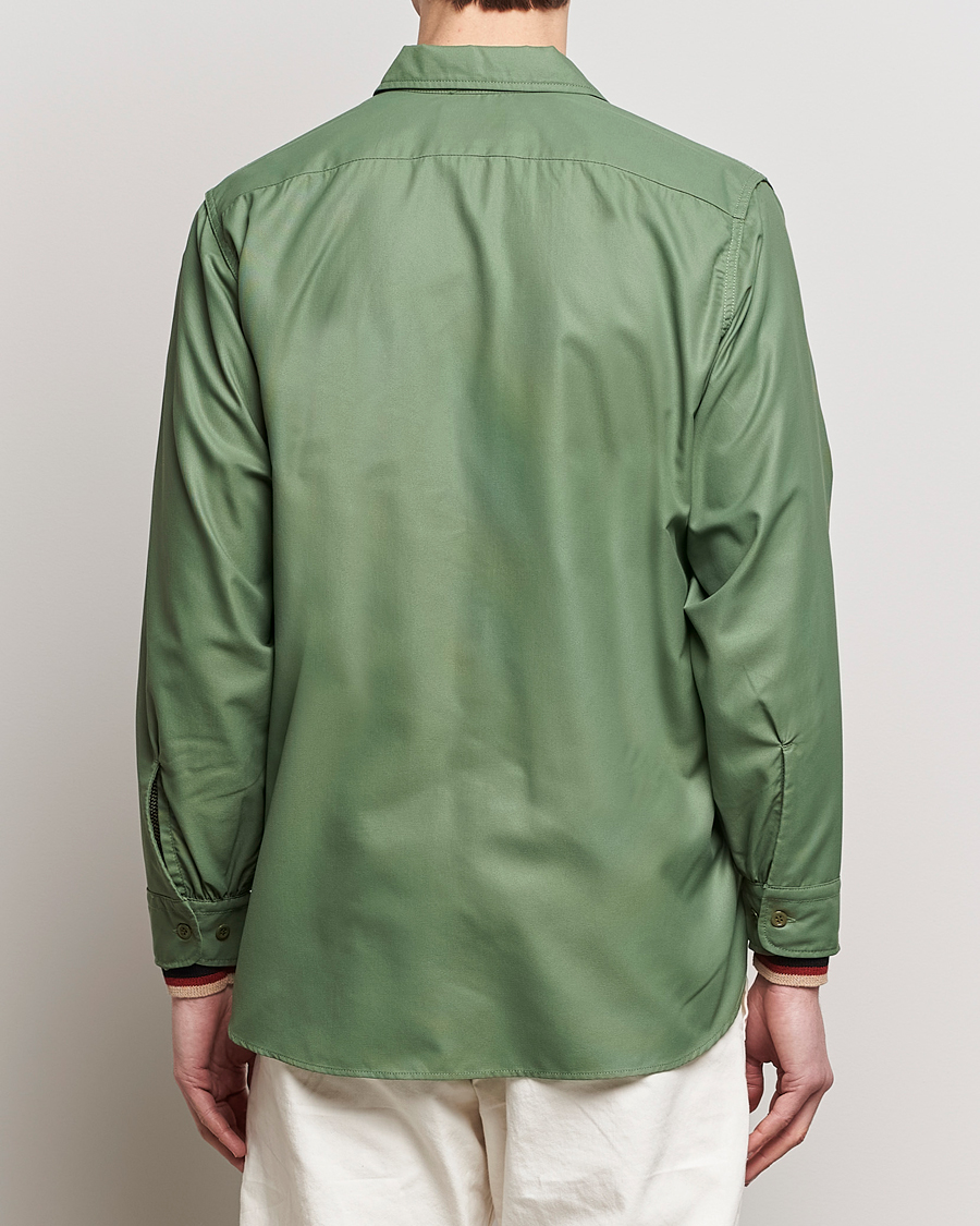 Men | Shirts | BEAMS PLUS | Work Micro Nylon Overshirt Olive