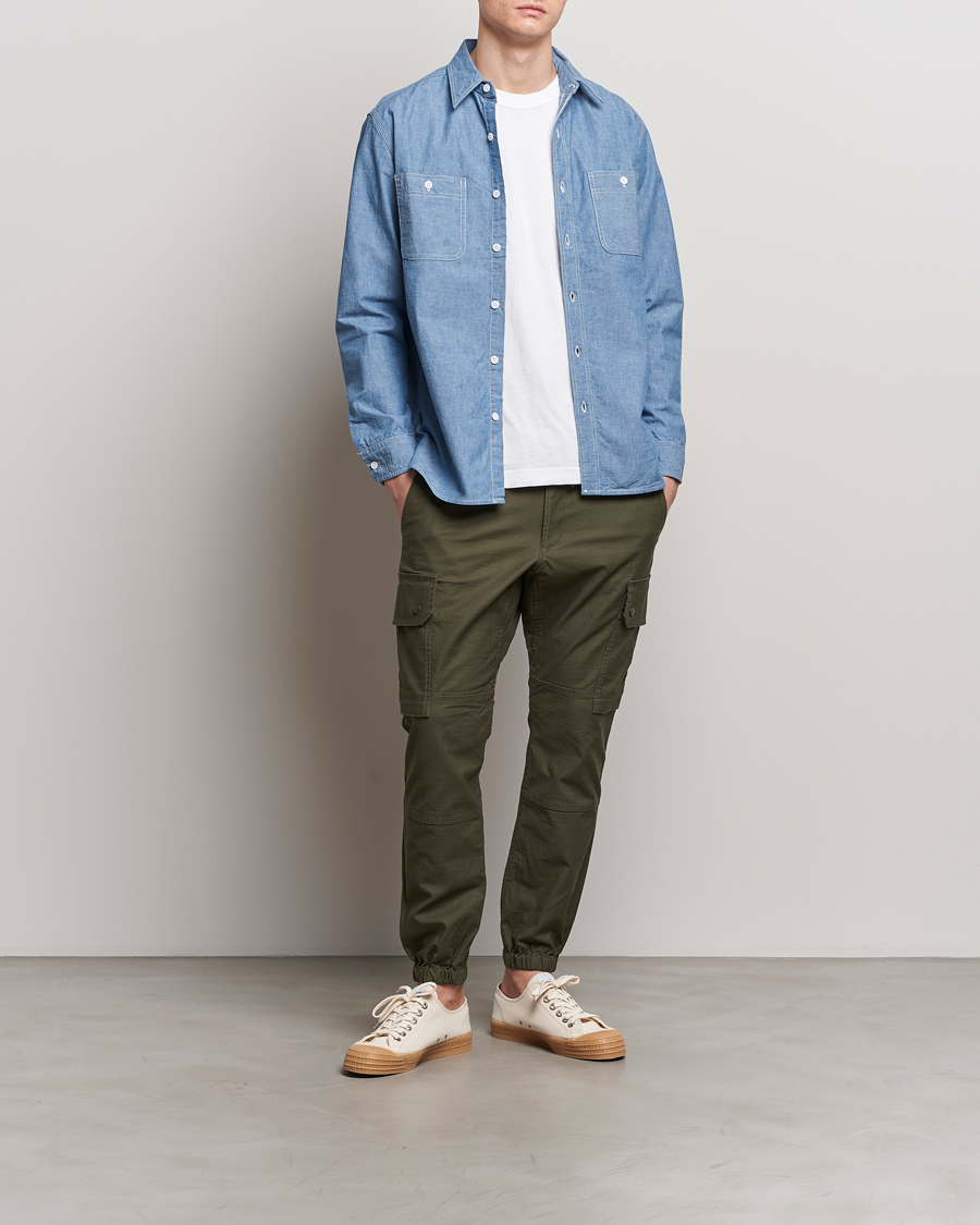 Men | Shirts | BEAMS PLUS | Work Chambray Overshirt Light Blue