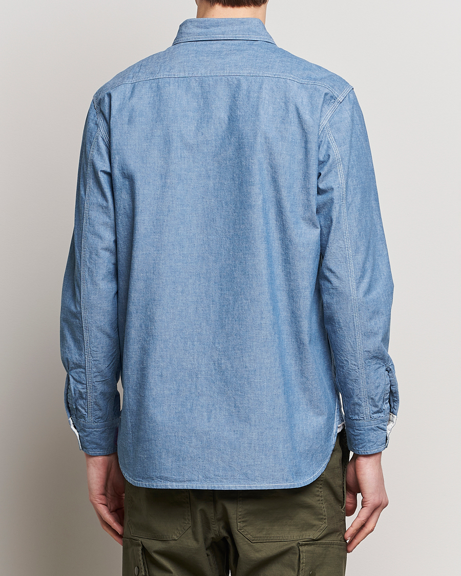 Men | Shirts | BEAMS PLUS | Work Chambray Overshirt Light Blue