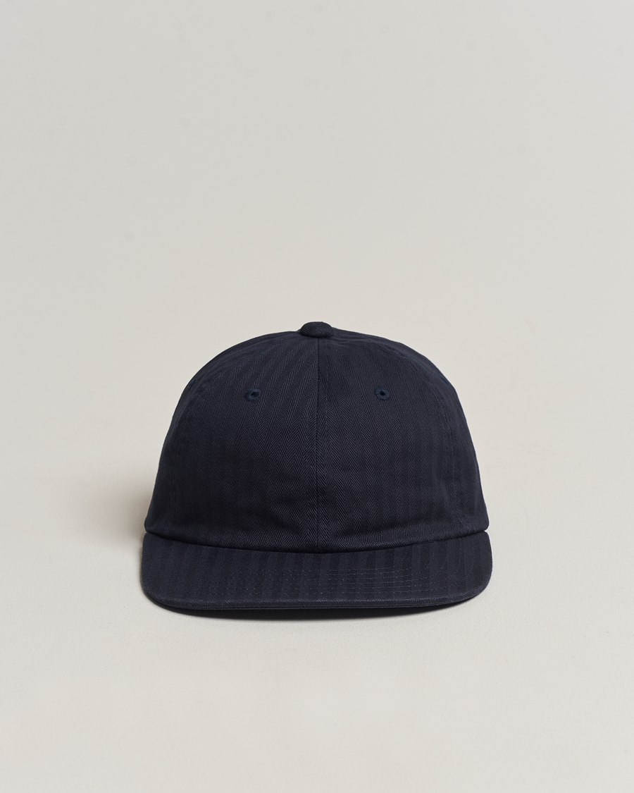 Men | BEAMS PLUS 6 Panel Herringbone Cap Navy | BEAMS PLUS | 6 Panel Herringbone Cap Navy