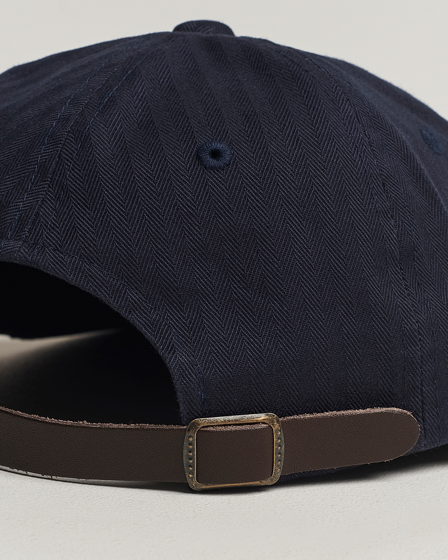 Men | BEAMS PLUS 6 Panel Herringbone Cap Navy | BEAMS PLUS | 6 Panel Herringbone Cap Navy