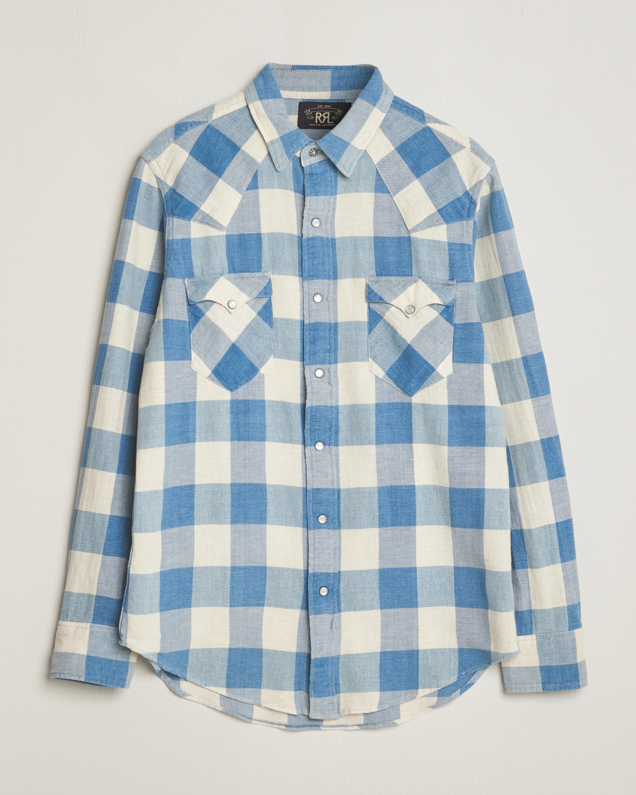 Men | Shirts | RRL | Buffalo Western Shirt Indigo/Cream Check