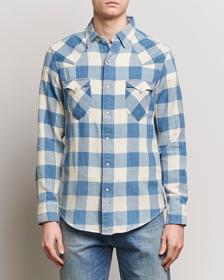 Men | Shirts | RRL | Buffalo Western Shirt Indigo/Cream Check