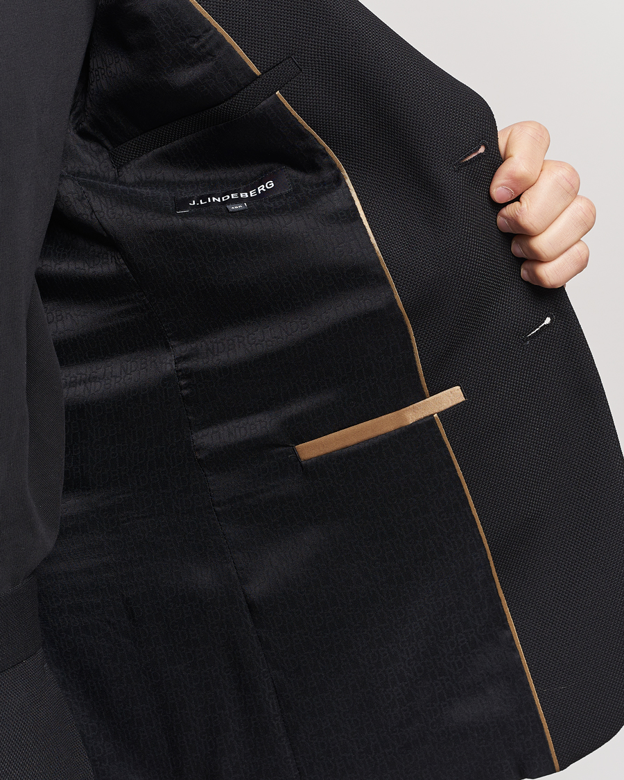 Men | Blazers | J.Lindeberg | Hopper Active Hopsack Blazer Black