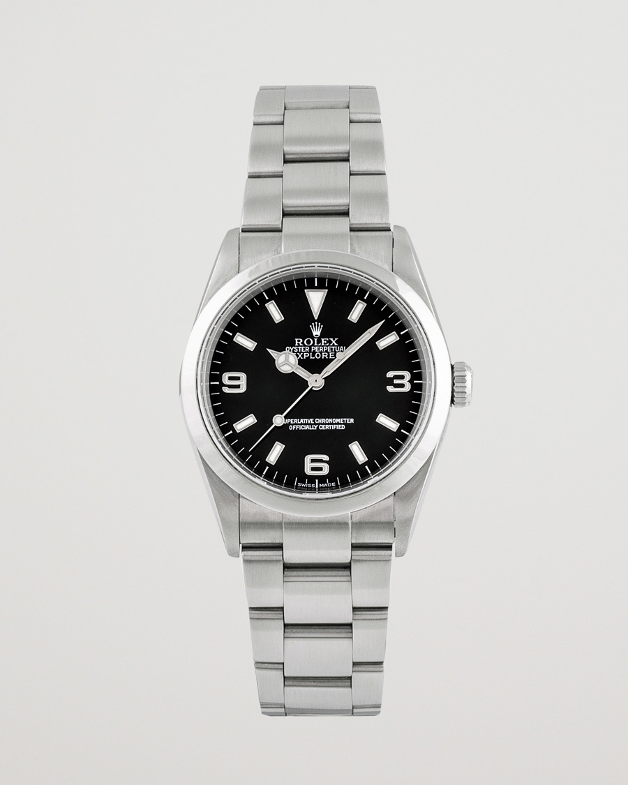 Men | Rolex Pre-Owned Explorer 114270 Oyster Perpetual Silver | Rolex Pre-Owned | Explorer 114270 Oyster Perpetual Silver