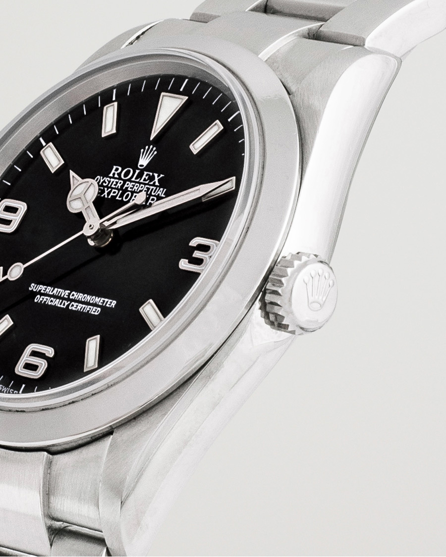 Men | Rolex Pre-Owned Explorer 114270 Oyster Perpetual Silver | Rolex Pre-Owned | Explorer 114270 Oyster Perpetual Silver