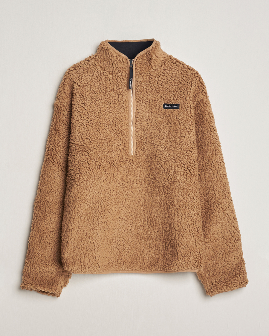 Men | Sweaters & Knitwear | District Vision | Half Zip Pile Fleece Sand