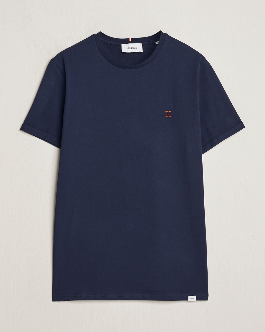 Men | T-Shirts | LES DEUX | Nørregaard Cotton T-Shirt Navy