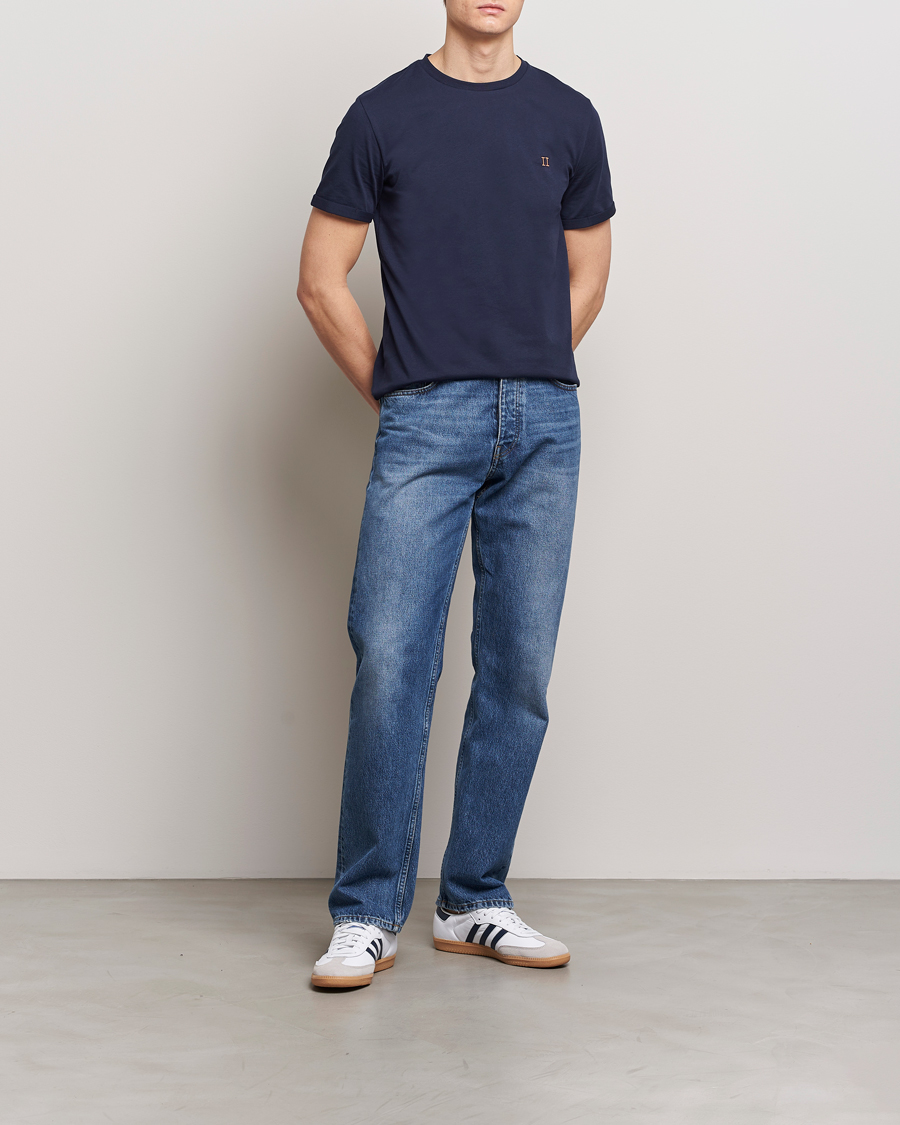 Men | T-Shirts | LES DEUX | Nørregaard Cotton T-Shirt Navy