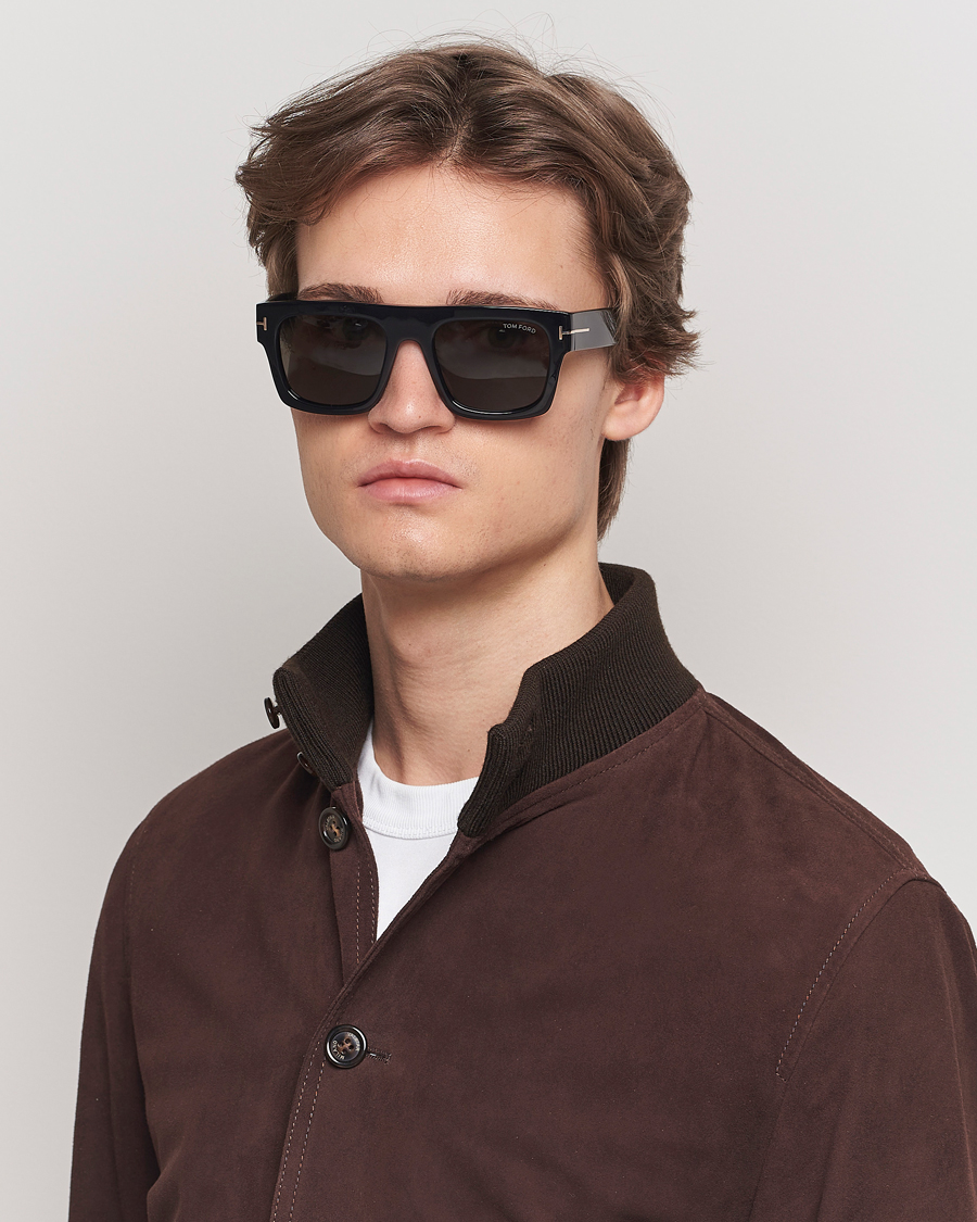 Men | Sunglasses | Tom Ford | Fausto FT0711 Sunglasses Black/Smoke