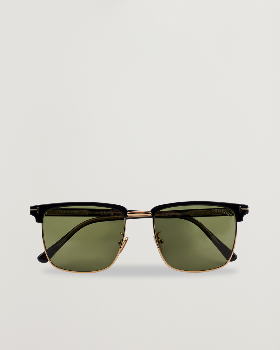 Men | Sunglasses | Tom Ford | Hudson FT0997-H Metal Sunglasses Black/Green