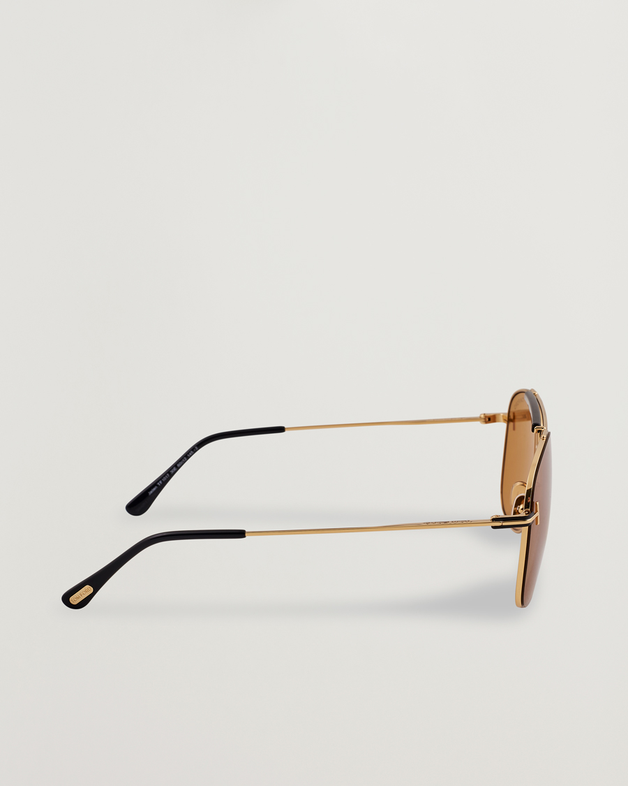 Men | Sunglasses | Tom Ford | Jaden FT1017 Metal Sunglasses Gold/Brown