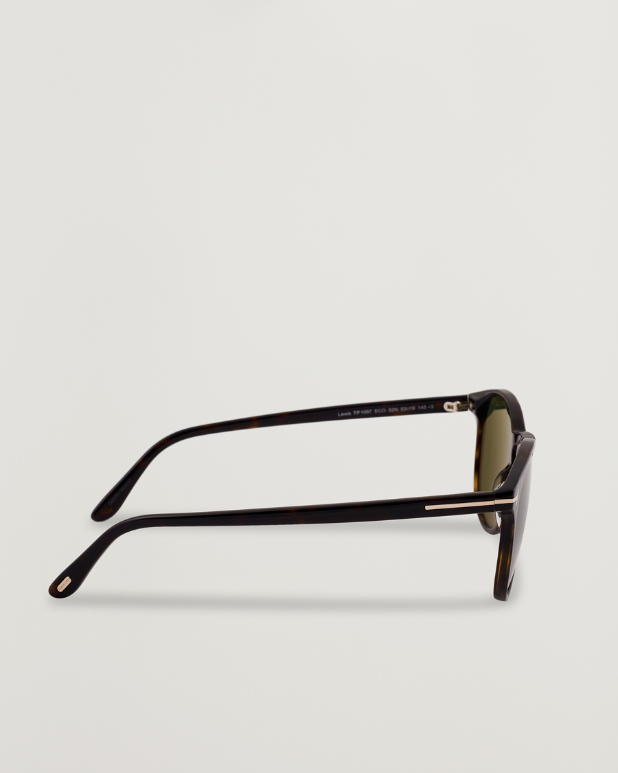 Men | Sunglasses | Tom Ford | Lewis FT1097 Sunglasses Dark Havana/Green