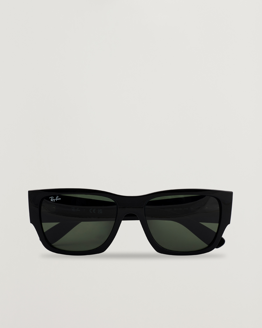 Men | Sunglasses | Ray-Ban | Carlos Sunglasses Black/Crystal Green