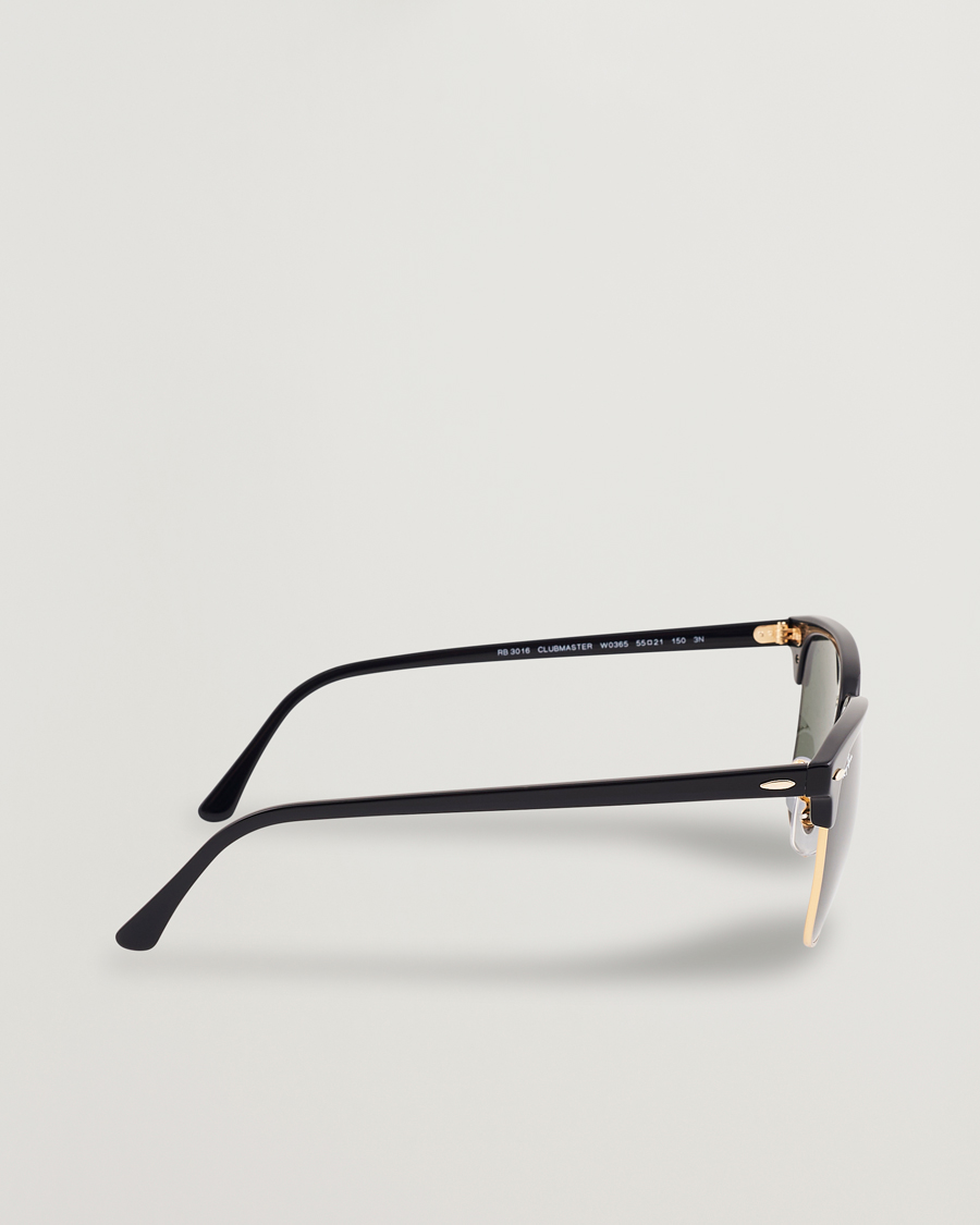 Men | Sunglasses | Ray-Ban | Clubmaster Sunglasses Ebony/Crystal Green