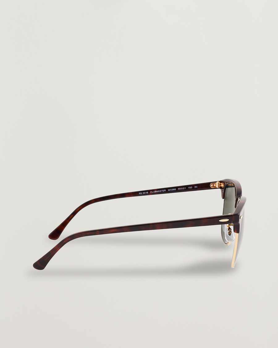 Men | Sunglasses | Ray-Ban | Clubmaster Sunglasses Mock Tortoise/Crystal Green