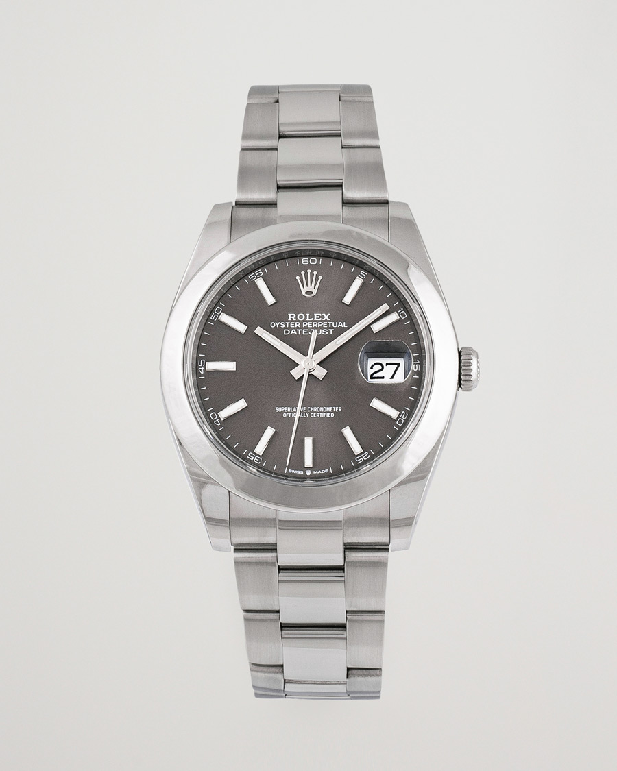 Men | Rolex Pre-Owned Datejust 41 126300 Silver | Rolex Pre-Owned | Datejust 41 126300 Silver