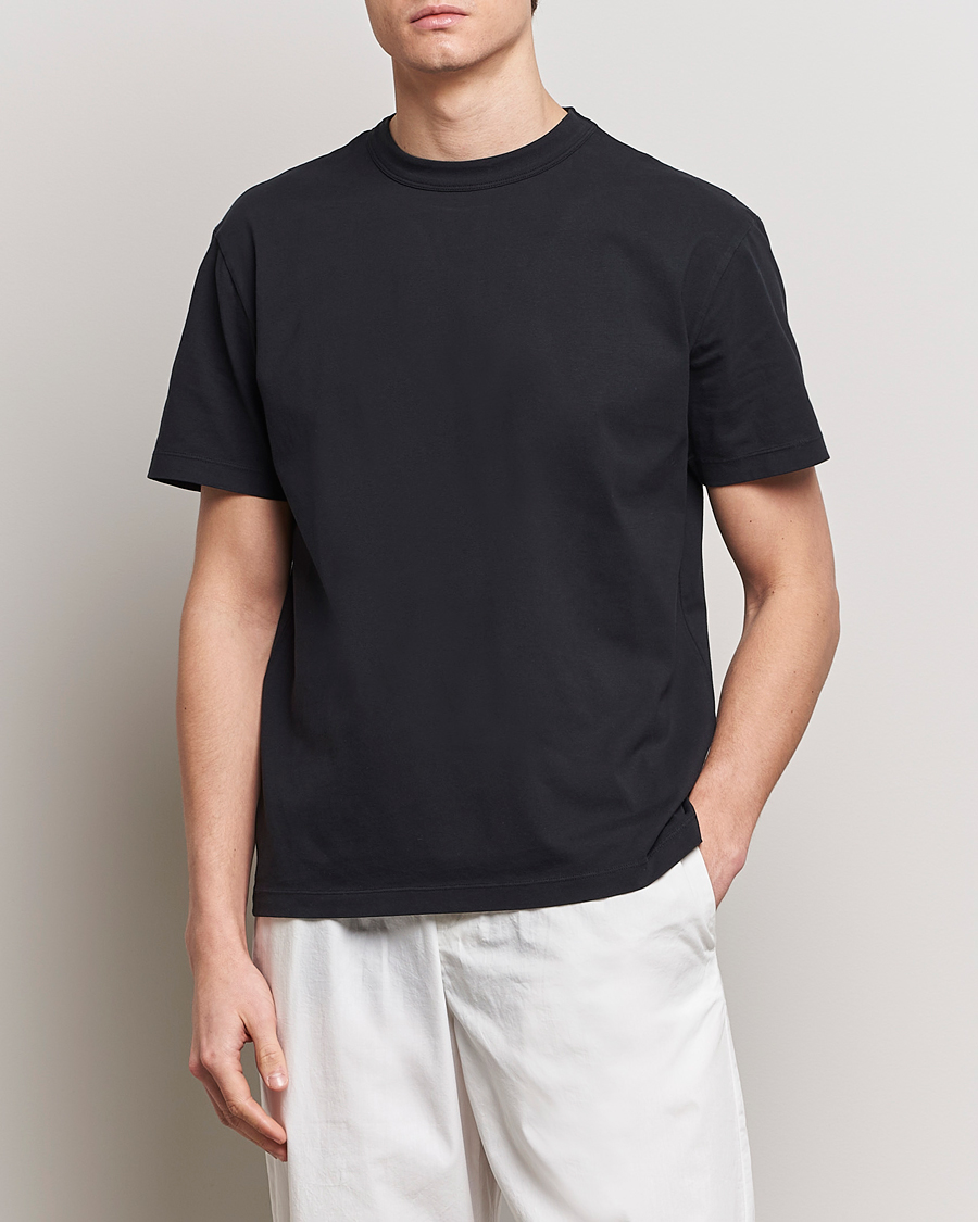 Men | T-Shirts | Tekla | Organic Cotton Sleeping T-Shirt Black