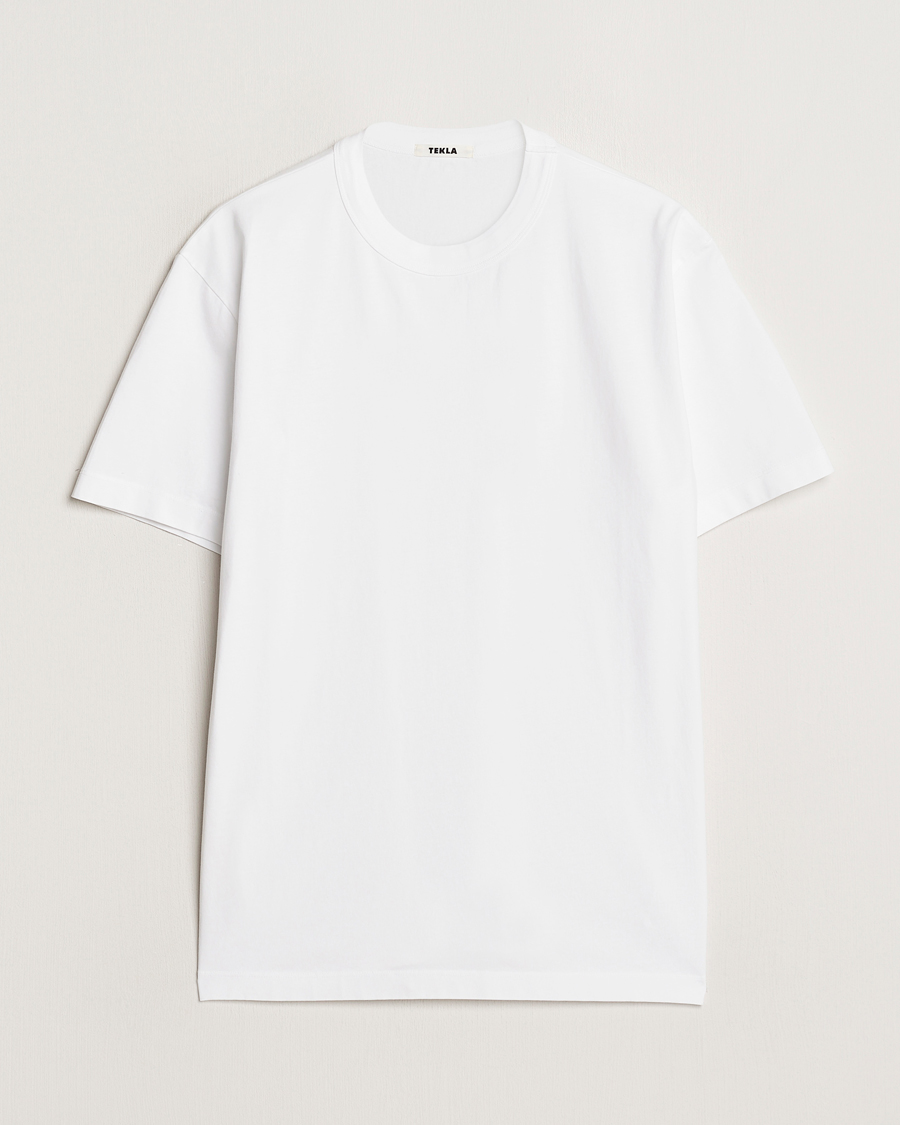 Men | T-Shirts | Tekla | Organic Cotton Sleeping T-Shirt White