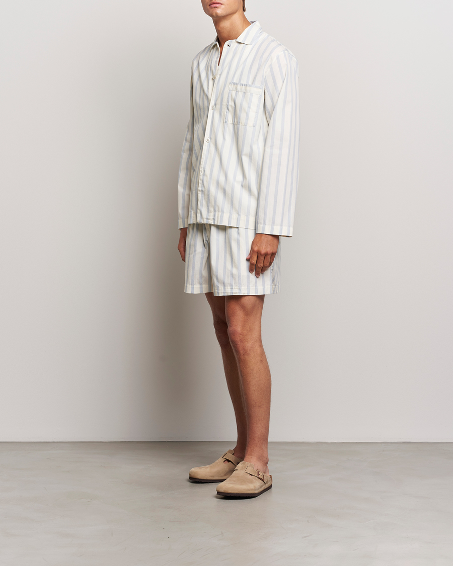 Men | Pyjamas & Robes | Tekla | Poplin Pyjama Shorts Needle Stripes