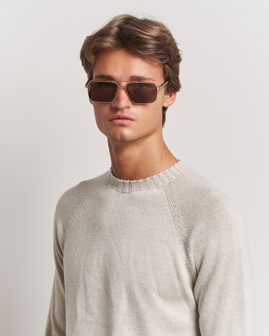 Men | Sunglasses | Prada Eyewear | Prada 0PR A57S Metal Sunglasses Gold