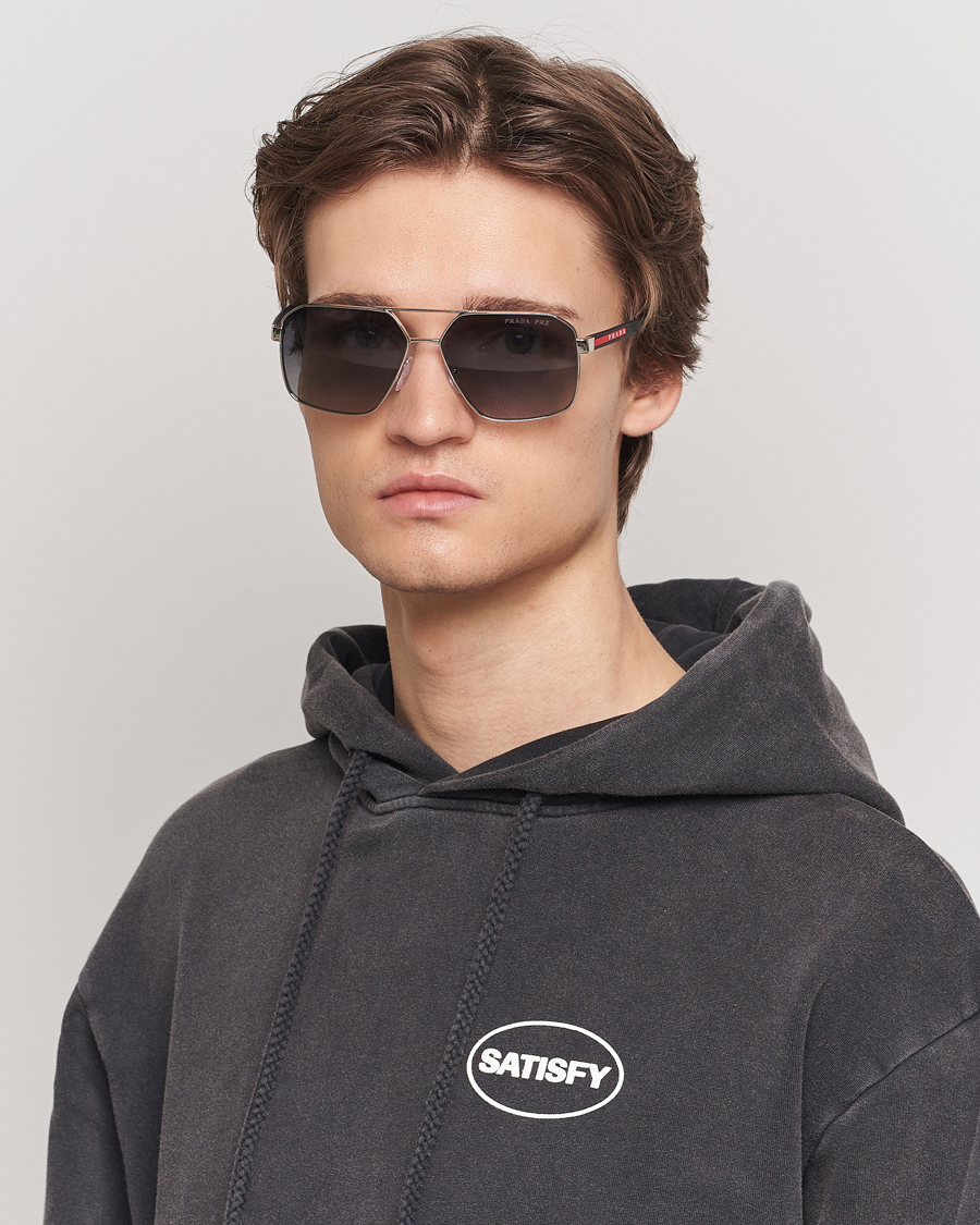 Men | Sunglasses | Prada Linea Rossa | 0PS 55WS Silver