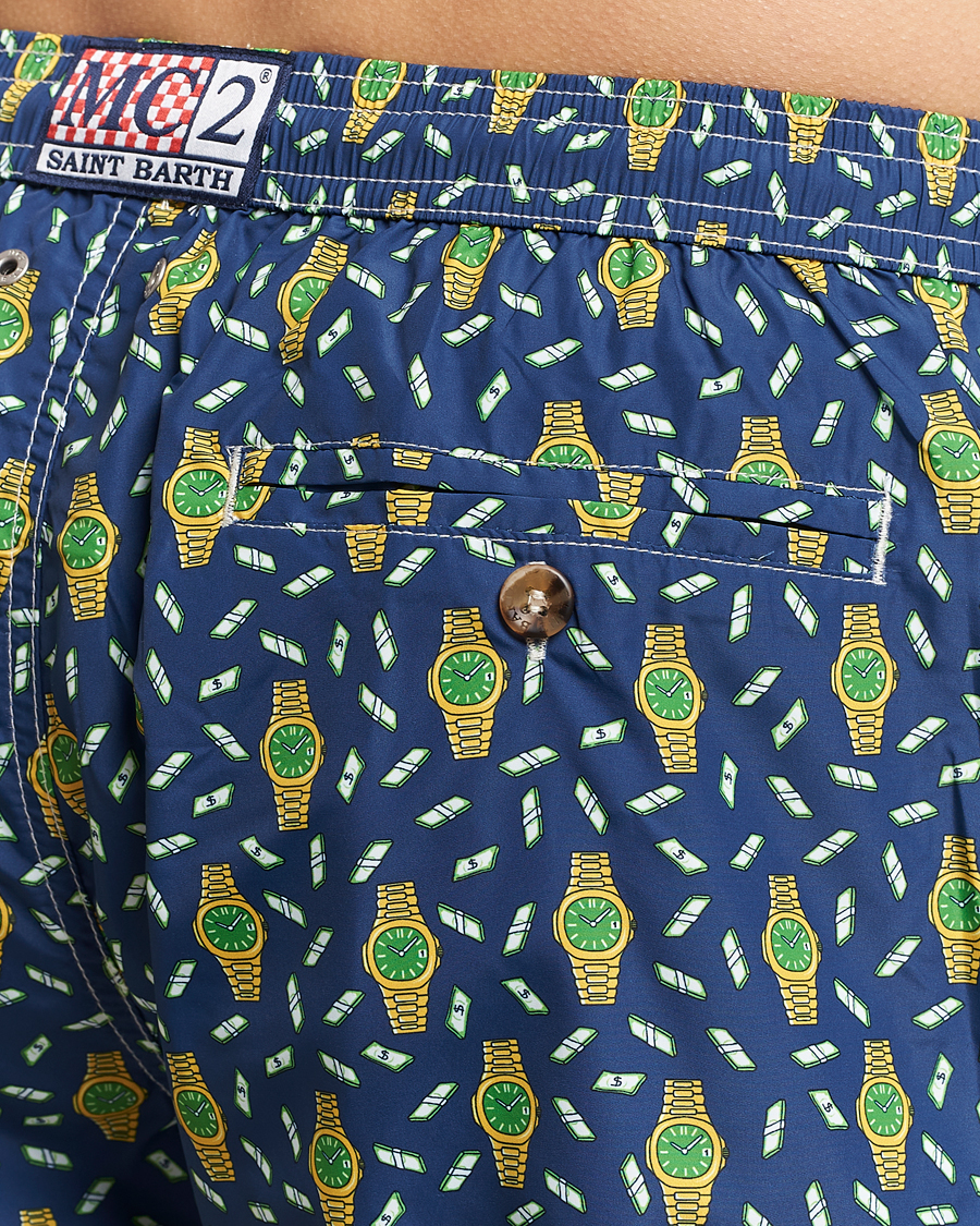 Men | Swimwear | MC2 Saint Barth | Printed Swim Shorts Hour Money