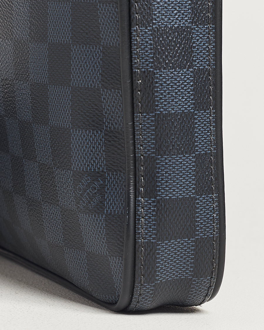 Men | Louis Vuitton Pre-Owned Dandy Slim Briefcase Damier Navy | Louis Vuitton Pre-Owned | Dandy Slim Briefcase Damier Navy