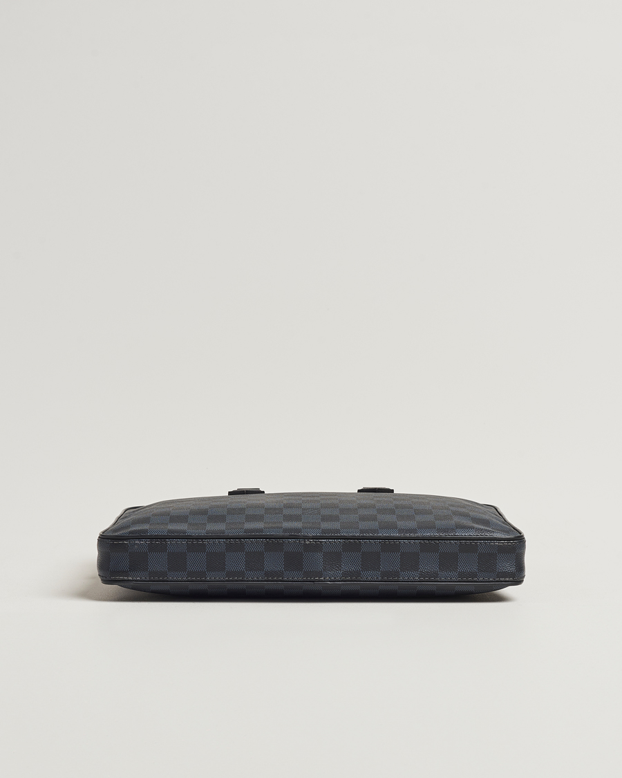Men | Louis Vuitton Pre-Owned Dandy Slim Briefcase Damier Navy | Louis Vuitton Pre-Owned | Dandy Slim Briefcase Damier Navy