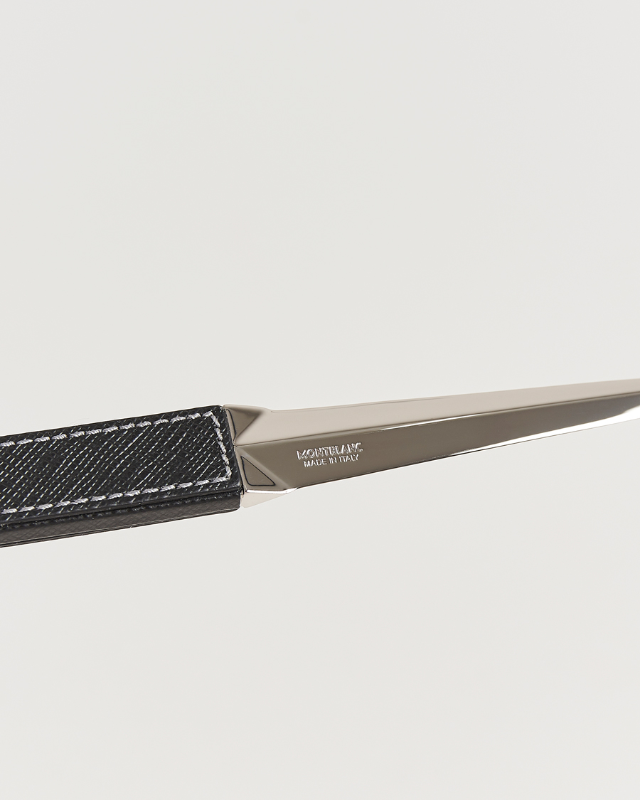 Men | Home | Montblanc | Letter Opener in Steel and Leather Black